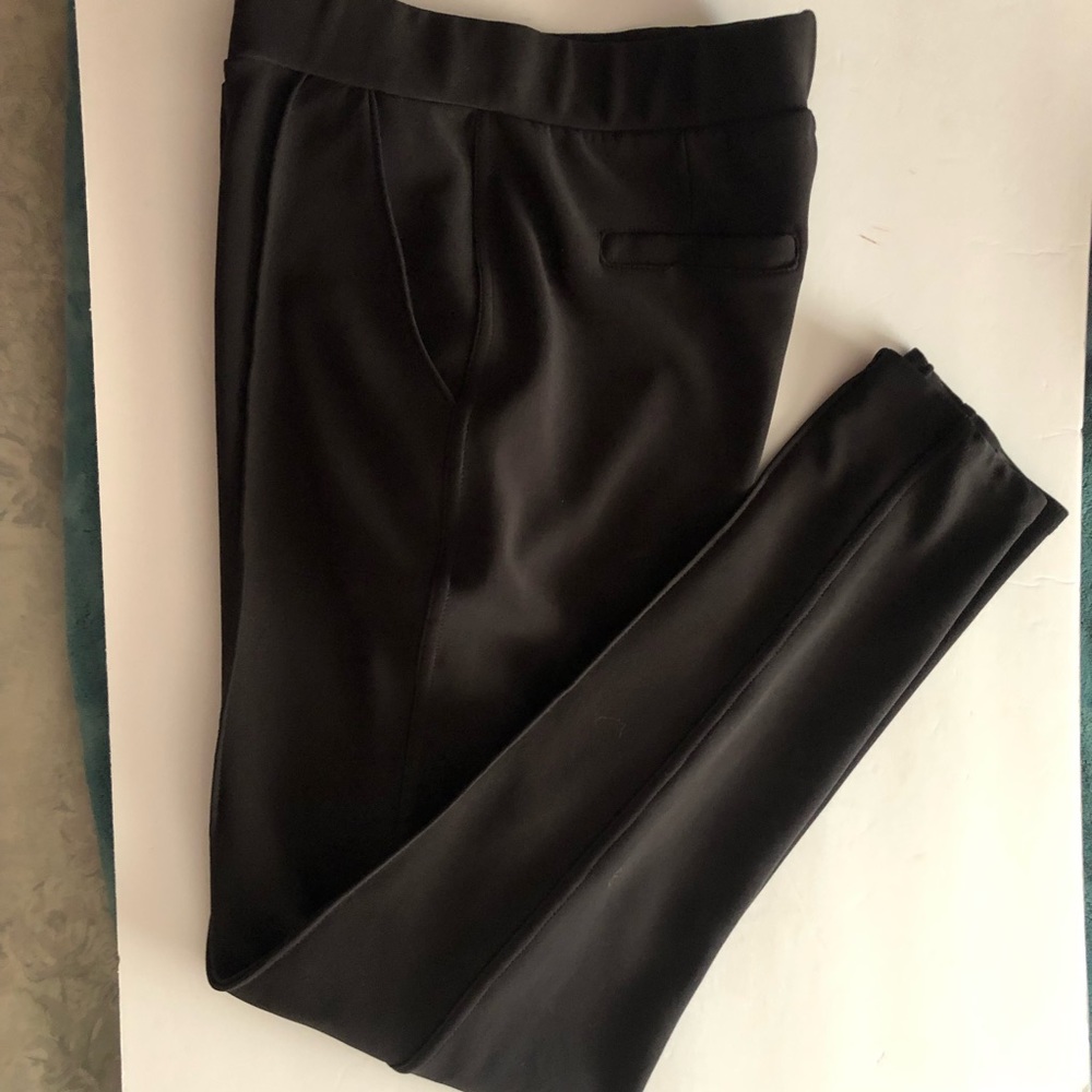 INDERO, Black Business Leggins W/back faux pockets, front side pockets Fit L/XL - Picture 9 of 16